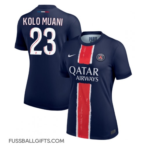 Paris Saint-Germain Randal Kolo Muani #23 Fußballbekleidung Heimtrikot Damen 2024-25 Kurzarm